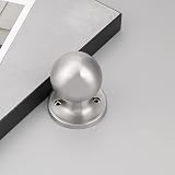 Probrico Brushed Nickel Dummy Door Knobs Round Interior Closet Single Side Half view 7