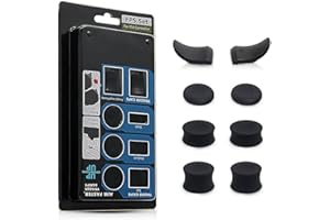 MILLIONIDEAS PS4 FPS Games Accessories Kit Anti Slip Silicon Analog Stick Thumb Grips Set with Trigger Extensions for Playstation 4 / Slim/Pro Controller (Black)