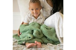 SARANONI Bamboni Luxury Baby Blanket | Cozy & Soft Plush Receiving Blankets | Perfect for Girls & Infant Baby Boy Blankets | Olive - 30” x 40"