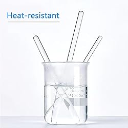 10 Pcs Glass Stirring Rods 9.84" Length 6mm Dia