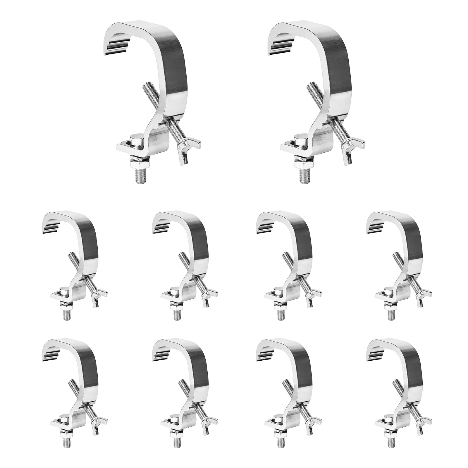 Photo 1 of 10 Pack STMIDVG Stage Light Clamp Hook,Aluminum Alloy Truss C-Clamp,Load Capacity 55LB Truss Clamp for DJ Lighting Par lights Sport Lights,Fit for 30-50mm OD tube/Pipe