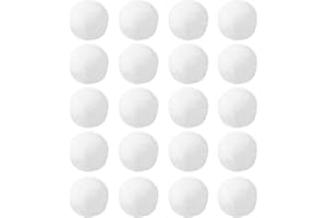 Easeen 3 Inch Fake Snowballs, 20 Pack Snowball Fight Balls for Indoors and Outdoors, Soft and Safe Kids Snowball Toy for Winter Christmas Decorations