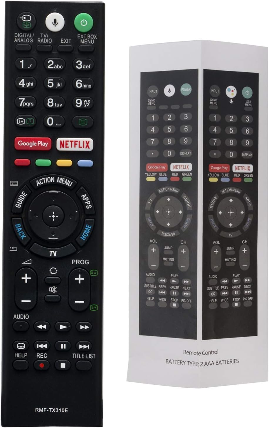 ALLIMITY RMF-TX310E 149345521 Remote Control Replace for Sony Bravia TV KDL-49WF805 KDL-43WF804 KD-49XE8096 KD-49XE8005 KD-60XF8305 KD-55XF8599 KD-43XE8088 KD-43XE8004 KD-49XF8588 KD-43XE8099 - Image 3