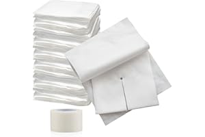 Vakly Split Drain Sponge Gauze 2x2 Sterile 6 Ply Pads [Pack of 70] Absorbent Precut 2"X2" Non-Woven Slit Bandage for I.V. Tracheostomy - 35 Packs of 2 Pre Cut Bandages + 1 Roll of Medical Tape
