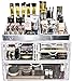 Sorbus® Acrylic Cosmetic Makeup and Jewelry Storage Case Display with Silver Trim - Spacious Design - Great for Bathroom, Dresser, Vanity and Countertop (Silver Set 1)