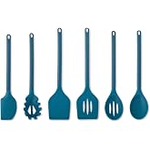 Core Kitchen Silicone and Wheat Fiber Cooking Utensils 6-Piece Set - Blue Sapphire