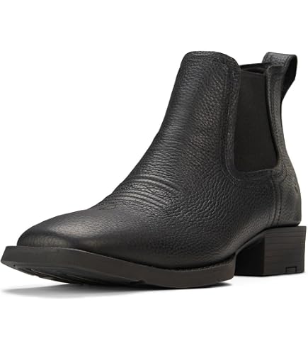 Dingo Black Bart Brown Leather Square Toe Mens Boots Size 11.5 New Shop Brown Mens Dingo Black Bart Pull On Square Toe Boots  main image 2