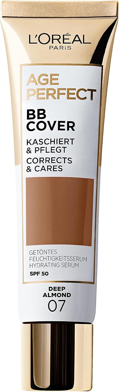 L'Oreal Paris Age Perfect BB Cream 07 Deep Almond, Hydrating Serum, Vitamin B3,