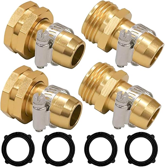 2 Set Garden Hose Repair Connectorï¼ŒMale and Female
