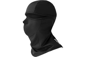 Beehow Ski Mask Balaclava Motorcycle Gear Breathable Winter Face Mask for Men Women Black, Black, One Size