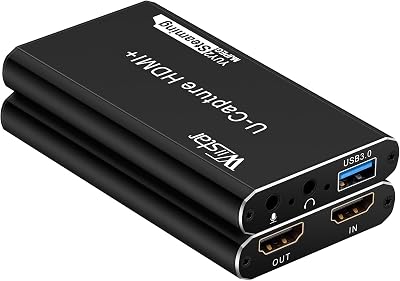 Wiistar USB 3.0 Capture Card 1080P60fps HDMI to USB Video Device Mic Loopout