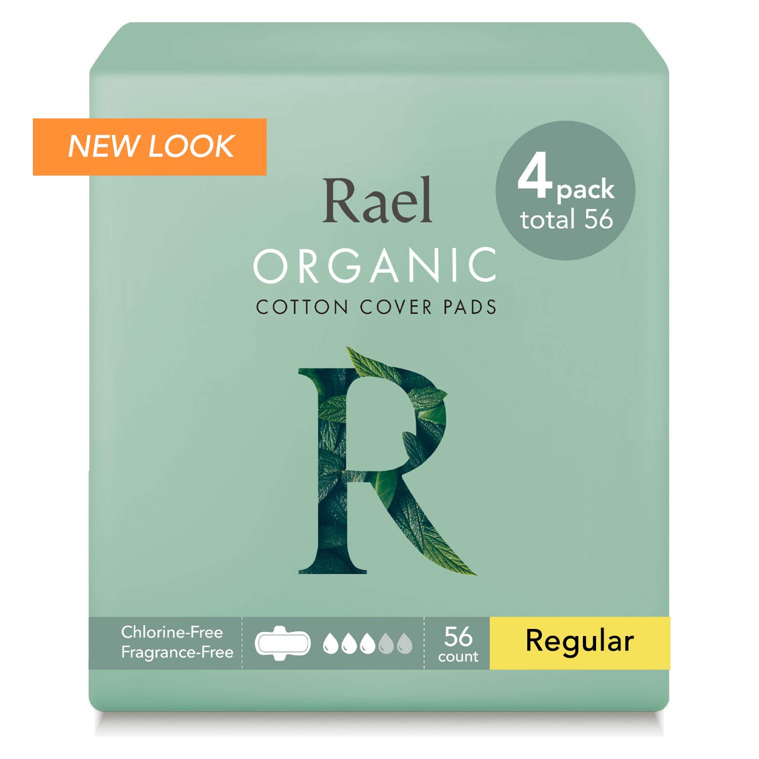 Rael 100 Organic Cotton Menstrual Regular Pads, Ultra Thin Natural