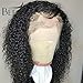 BEEOS 13×6 Lace Front Wigs 180% Density Human Hair Wigs Short Curly Bob for Black Women with Baby Hair Unprocessed Glueless Wig, Pre-plucked & Natural Hairline for Daily Use, 10 Inch