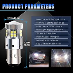 1157 BAY15D LED Bulbs 2057 2357 7528 LED Lights