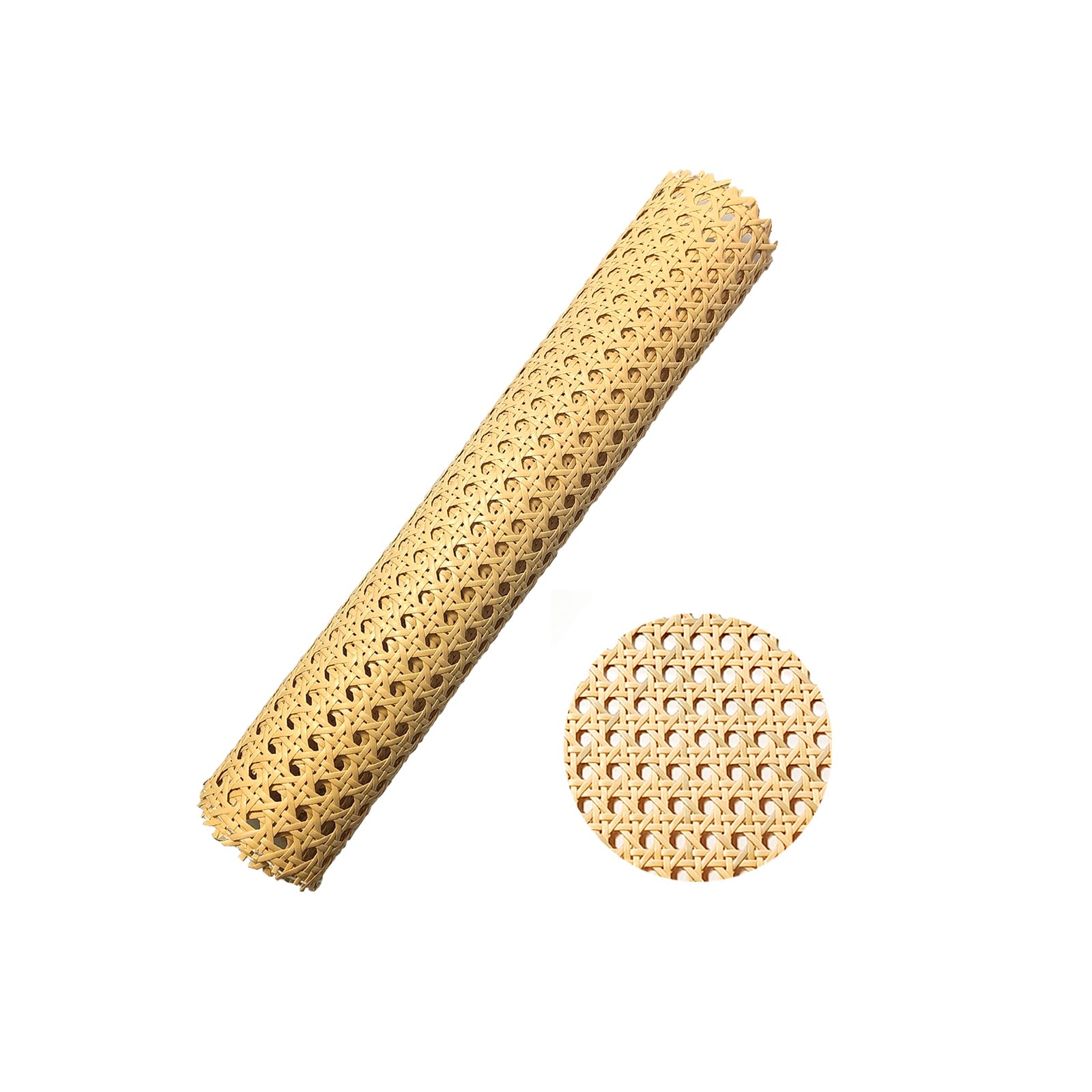 1 Roll Rattan,6.6ft x 13.8inch PE Cane Webbing Roll,Anti-Mildew Woven Open Mesh Rattan Roll,for Caning Projects Star Anise Wide Rattan Sheet for DIY Crafts,Furniture, Cabinet, Ceiling, Chair — image 1