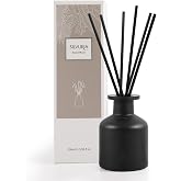 SILVURIA Reed Diffuser Set,Salted Coconut &amp; Mahogany Scent,100ml | 3.38 fl.oz with 6 Sticks,Non-Toxic Essential Oil Diffuser,Home Fragrance for Living Room,Bedroom &amp; Office