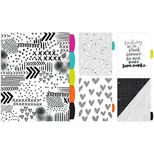 Avery + Amy Tangerine Designer Collection Big Tab Dividers, Black and White Ink-spiration, 5-Tab Set (11393)
