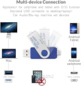 BORLTER CLAMP 128GB Dual USB Flash Drive Micro USB OTG Swivel Android Phone view 2