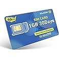 KiwiSIM 4G SIM Card 1GB 30Days, USA Nationwide Network Support for AT&T, T-Mobile and Verizon, Data SIM Card for Unlocked Security Camera/Router/Hotspot WiFi/GPS Tracker, No Contract(Activate Needed)