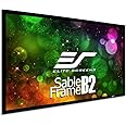 Elite Screens Sable Frame B2 100 Inch Projector Screen 16:9 Active 3D 4K 8K Ultra HD Ready ISF Material Fixed Frame Home Movie Theater Black Projection Screen with Kit, SB100WH2, CineWhite UHD-B