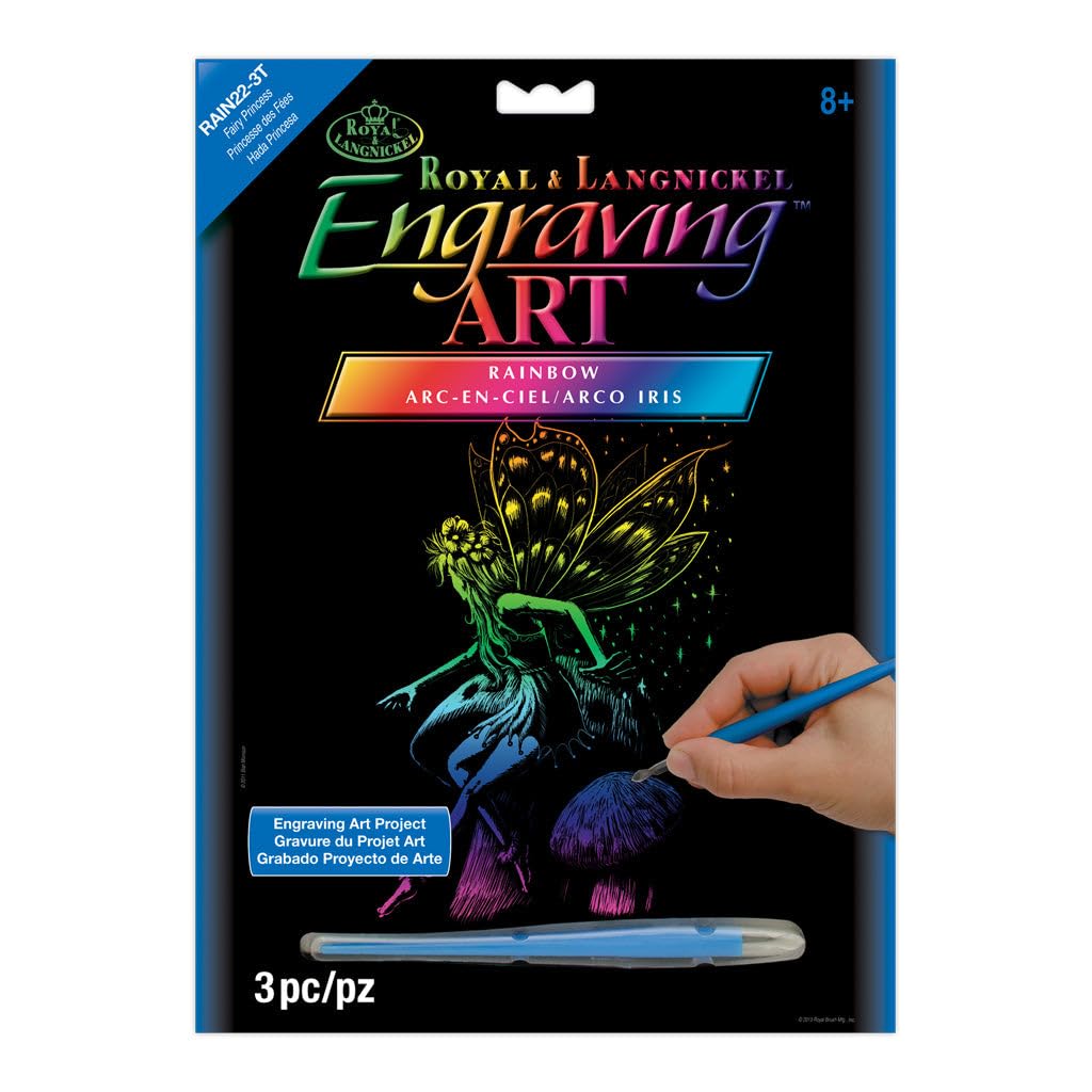 Royal & Langnickel 8 x 10 inch Fairy Princess Pre-Printed Foil Set - Rainbow