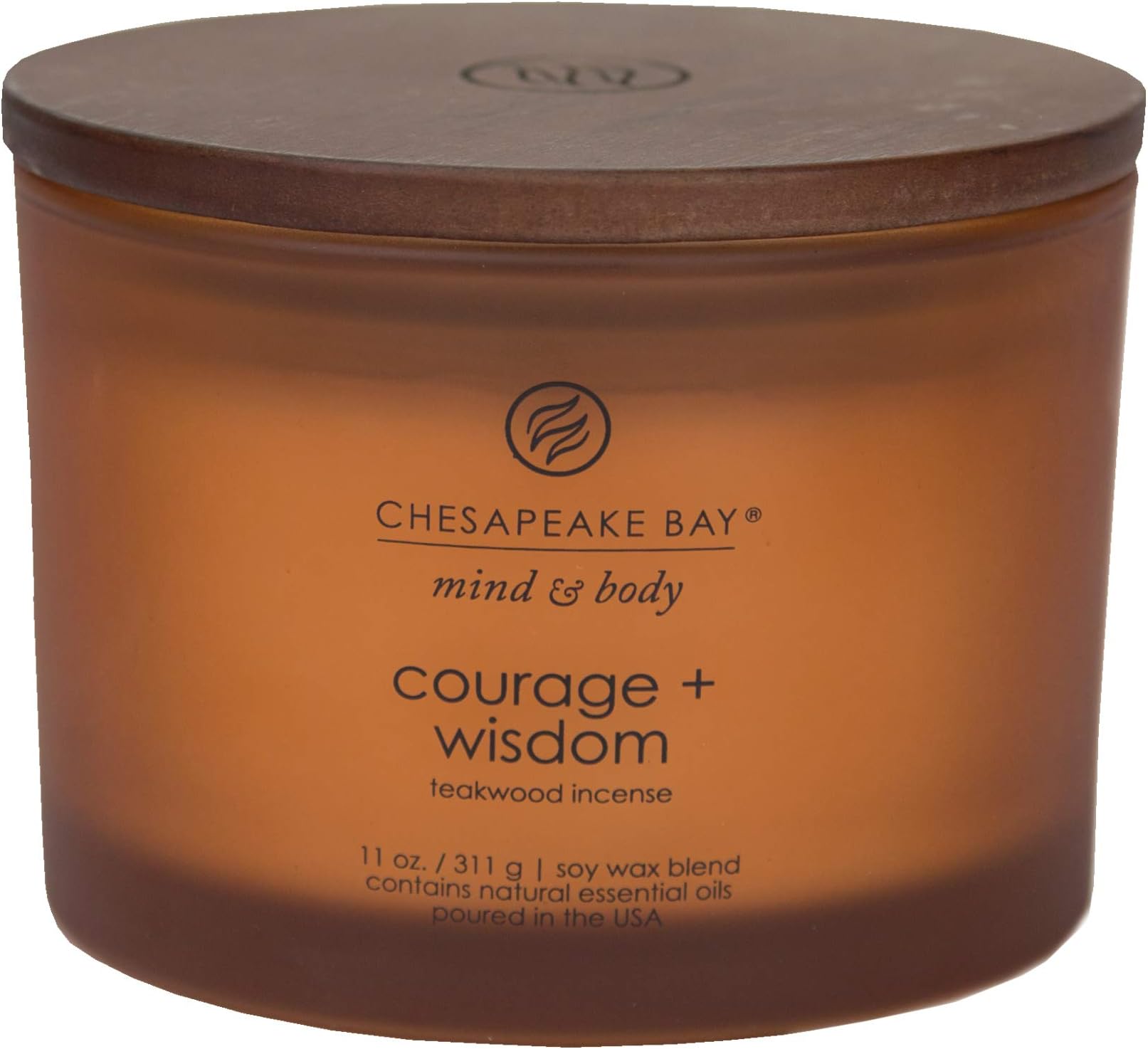 Chesapeake Bay Candle Scented Candle, Courage + Wisdom (Teakwood Incense), Coffee Table
