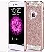 ARSUE iPhone 6 Plus/6s Plus Case, (TM) Luxury Hybrid Beauty Crystal Rhinestone with Gold Sparkle Glitter PC Hard Protective Diamond Case Cover for iPhone 6 Plus/6s Plus [5.5inch] (Rose Gold/Bling)