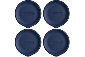 Replacement Lids for Pyrex 7200-PC 2 Cup, Silicone Round Storage Cover Lid for Anchor Hocking Glass Bowl 4 Pack Dark Blue