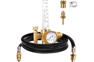 BOWELD BO WELD Argon CO2 Regulator Flow Meter Gas Regulator with 6.8ft Gas Hose for TIG MIG Welder
