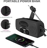 SOLARBABY Wind Up Solar Radio Emergency AM/FM USB Charger LED Light view 3