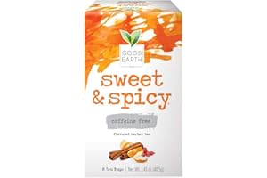 GOOD EARTH TEA CO. Good Earth Herbal Tea, Sweet & Spicy, Caffeine Free, Packaging May Vary, 18 Count, Pack of 6