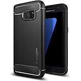 Spigen Rugged Armor Samsung Galaxy S7 Case with Resilient Shock Absorption and Carbon Fiber Design for Samsung Galaxy S7 2016 - Black