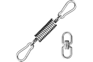 Sfeexun Punching Bag Hanger Set, Stainless Steel Swivel Mount Chain with Carabiners and Spring, 1000lbs Capacity for Heavy Bag, Gym Swing, Trapeze, Hammock