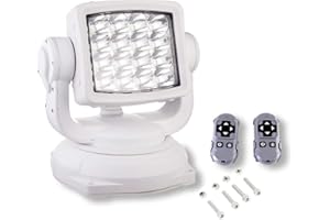 Lightronic Super Bright Offroad LED Spotlight Head Light, Wireless Remote-Controlled, 6000K Cool-White Long-Range Spot Beam f