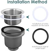 tinshow 4 PCS Sink Plug Rubber Seal 110mm O Ring Gasket Set Kitchen Bath Waste view 5