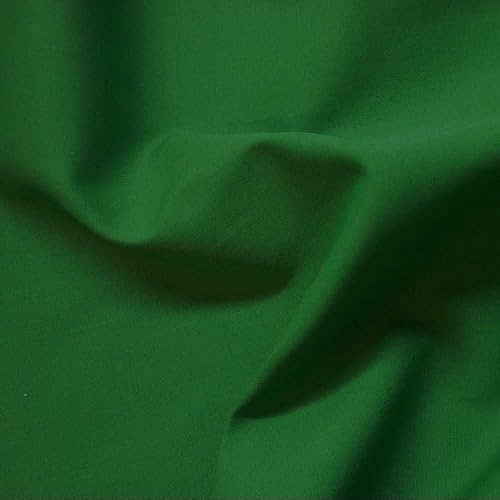 DARK GREEN / BOTTLE GREEN POLYESTER SILKY SATIN FABRIC **FREE UK POST
