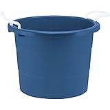 United Solutions TU0014 Nineteen Gallon Blue Rope Handle Tub-19 Gallon/71.9L Rough and Rugged Tub Featuring Rope Handles in Blue
