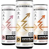 CATALYST | Citrus Power Pack - 12 Pack Energy Drinks | 3 Fruit Flavors | Zero Sugar, 10 Calories, 120mg Caffeine | Natural Nootropics |Citrus Spark, Grapefruit Frost, and Orange Dream