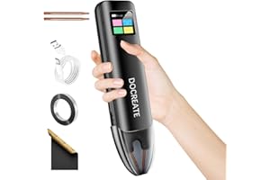 DOCREATE Spot Welder, Handheld Spot Welder LCD 99 Gear Adjustable, Auto and Manual Mode Mini Portable 18650 Battery Spot Welder, Welding Plated Nickel Sheets 0.1-0.25mm, Iron