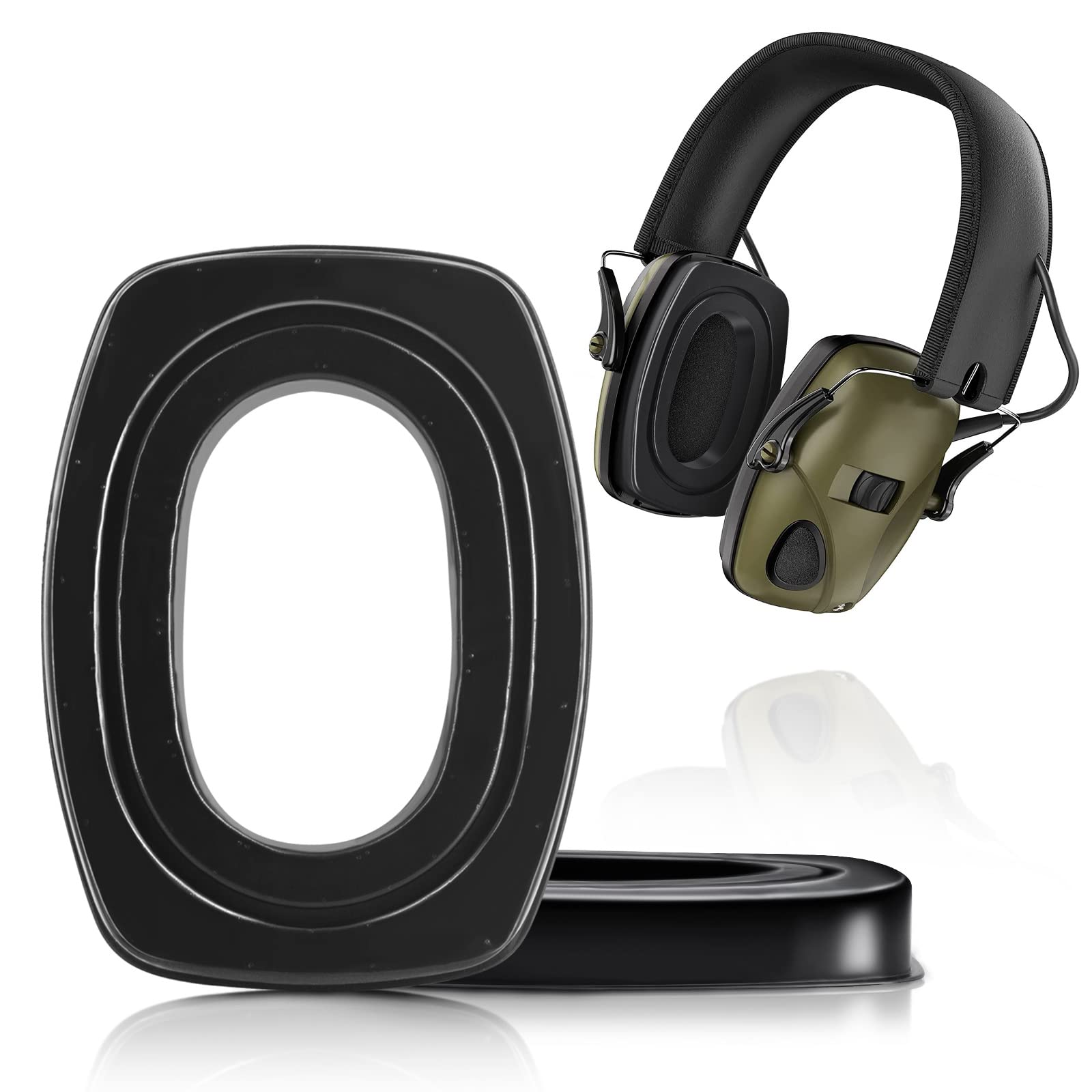 Gel Ear Pads Cushions for Howard Leight by Earmuff, Impact Sport, Pro, Sync, Leightning and Professional Model Replacement Gel Cups, Ear Pads