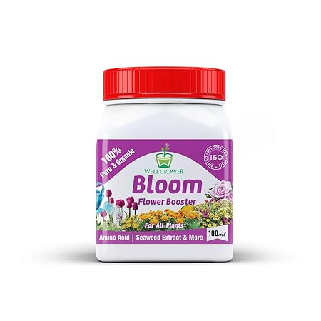 Pradhan Bloom Flower Booster Liquid 100% Pure & Organic Fertilizer for Garden Plants and Agriculture 100 ml
