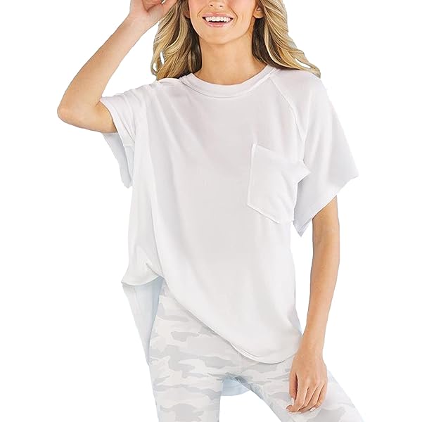 Vince Women's Neppy Stripe Short Sleeve Shrunken Crew, Pale Bay