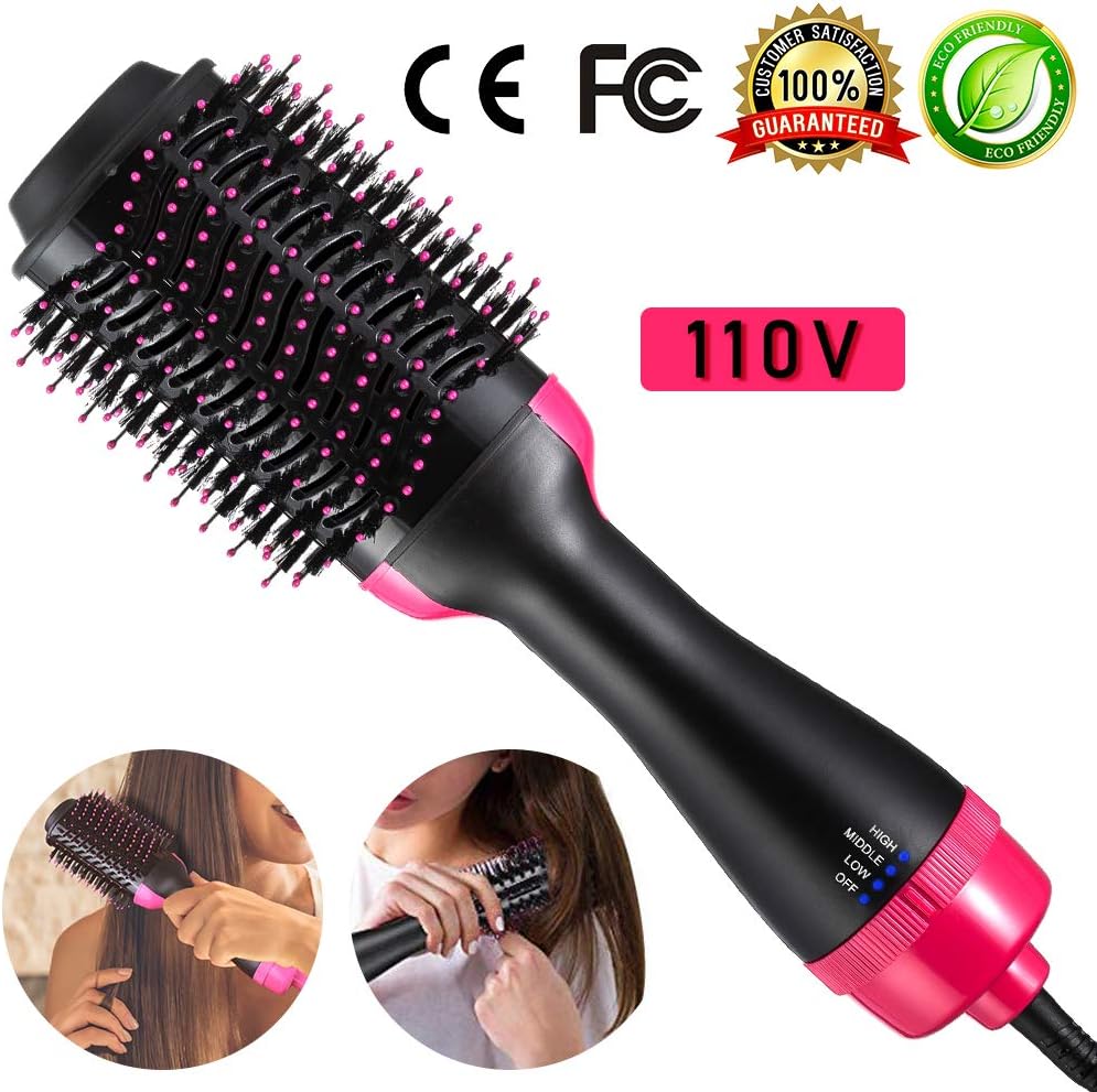Hair Dryer Brush Hot Air Brush 4-in-1 Hair Curling Iron Hair Straightener Dryer Ionic Hair Brush Blow Dryer Salon Hair Styling Tools