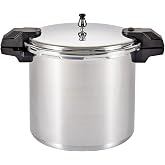 MIRRO 22 Qt Aluminum Pressure Canner with 3 Regulators, 5, 10 &amp; 15 PSI | Large Capacity for Big Batch Canning, Automatic Pressure Control, Three Pressure Options: 5/10/15 PSI