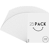 Golden State Art, 25 Pack 5X7 Bright White Backing Board for Frames, Pictures, Photos and More