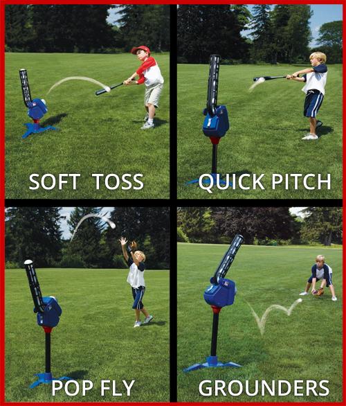 Franklin Sports MLB Batter & Fielder 4 in 1 Pitching Machine, Pitching