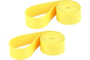 weigongr Bike Bicycle Rim Strip Rim Tape,Set of 2 Bike Rim Tape Fit for 700C Suitable for Mountain Road Bicycle Wheel Liner Size 18mm Rim Tape Puncture Proof Temperature Resistant Yellow