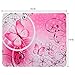 ICOLOR Pink Butterfly Anti-Slip Mouse Pad by ICOLOR Mice Pad Mat Mousepad for Optical Laser Mouse MP-018