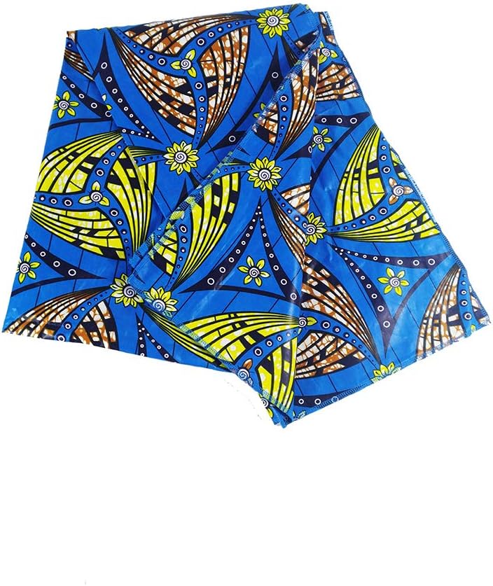 African Show 100% Cotton African Print Head Wrap 72"x 22" Head Tie African Scarf