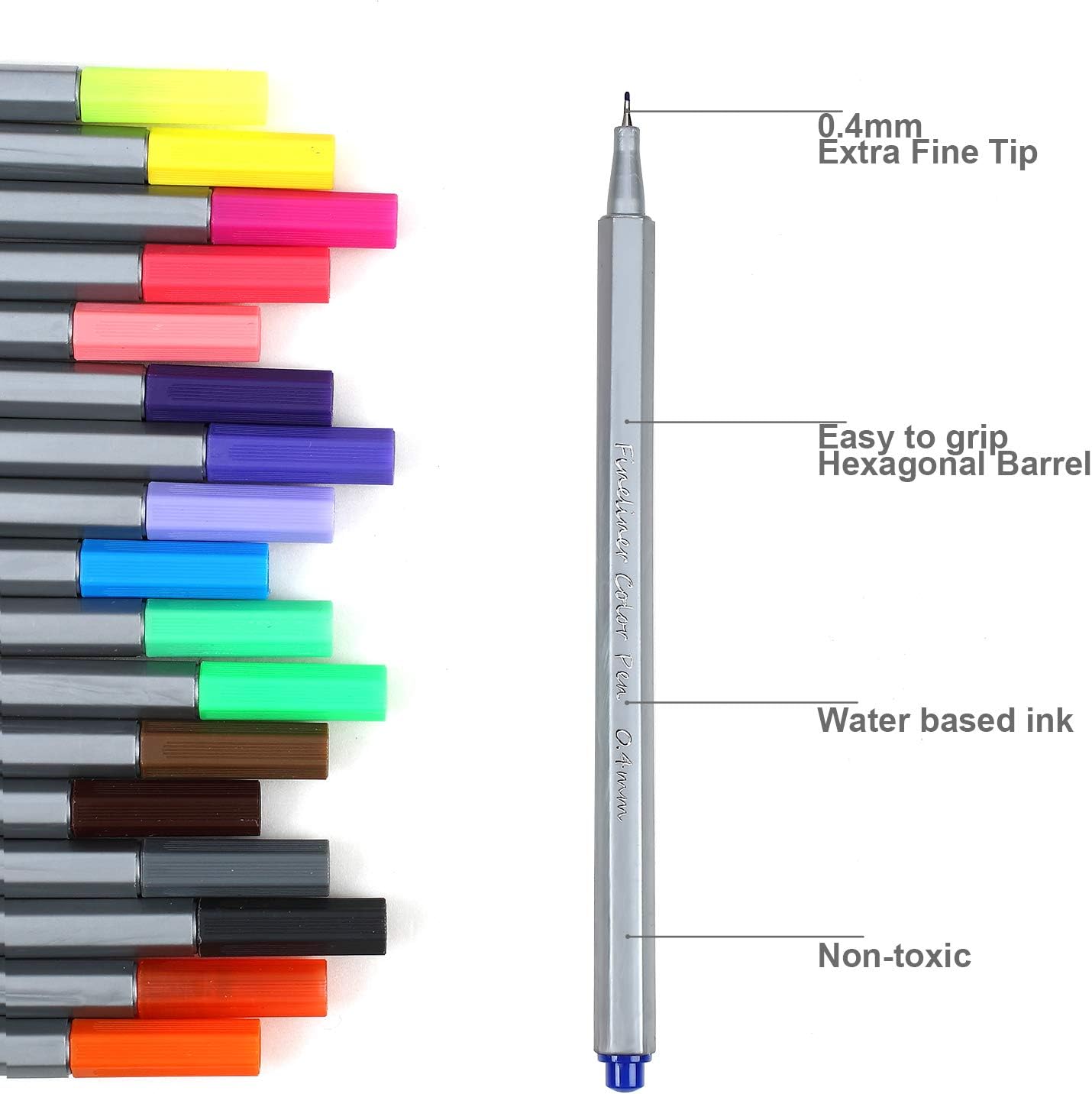 Southsun Fineliner Pens - Set of 108 Colors Fine Point Pens for Bullet Journal, 0.4mm Tip Pens, Art Supplies Colored Pens for Drawings, Journaling, Adult Coloring Book : Office Products